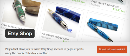 Etsy Shop - WordPress Plugin