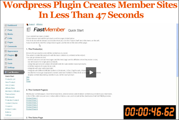 Fast Member membership plugin for WordPress