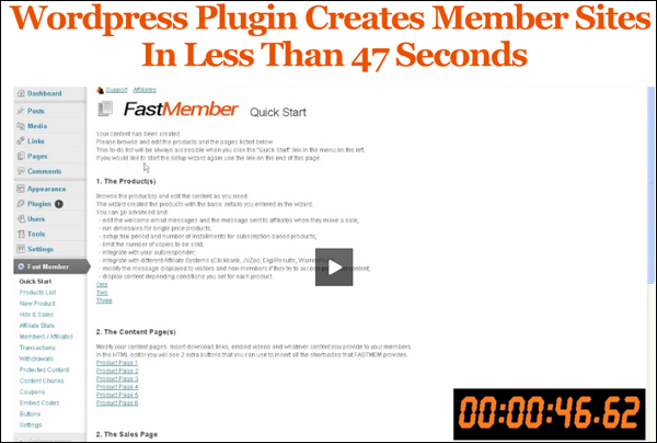 Fast Member WP plugin