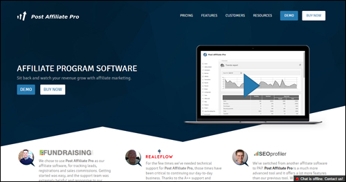 Post Affiliate Pro - Affiliate Management Software