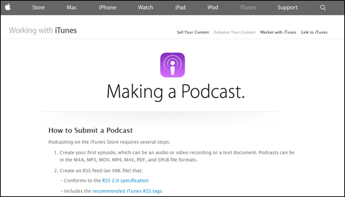 Submit your podcast to iTunes