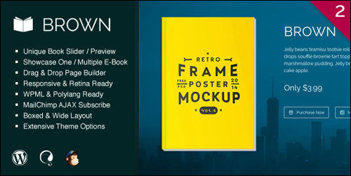 Brown - Responsive WordPress Theme For eBooks