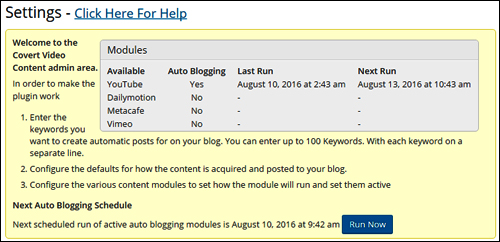 Autoblogging tools find and post content automatically to your site.