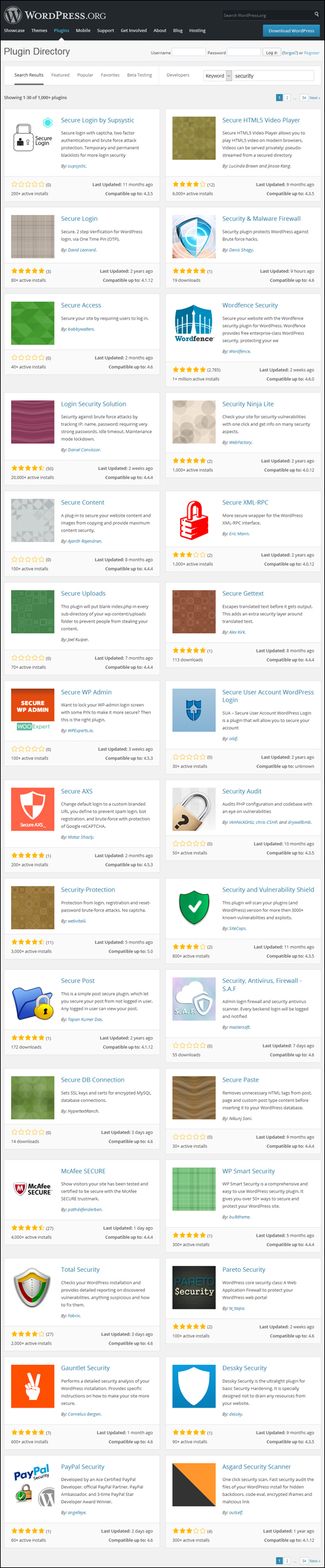 WordPress Plugins - Security