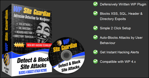 WP Site Guardian blocks the 4 biggest attack vectors