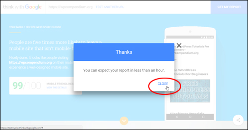 A Free report with your test results will arrive in your inbox shortly