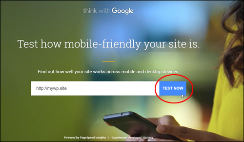 Google's free mobile-friendly testing tool