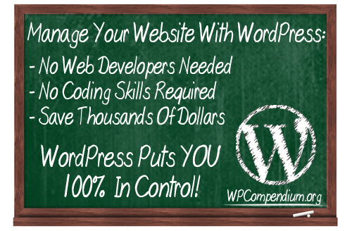 WordPress puts you 100% in control of your website!