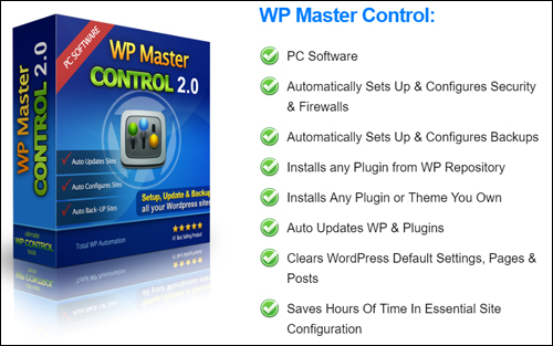 WP Master Control - Total WordPress Automation software