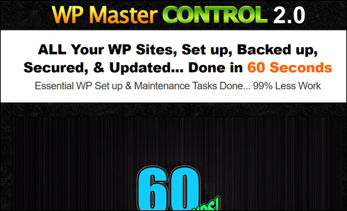 WP Master Control - Set Up, Secure, Back Up & Update Multiple WordPress Sites