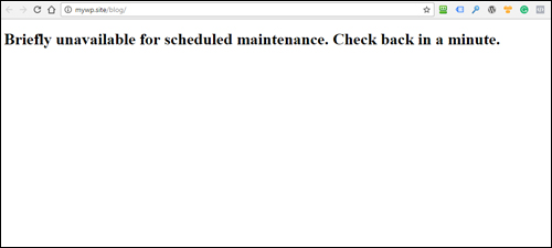 WordPress Maintenance Mode