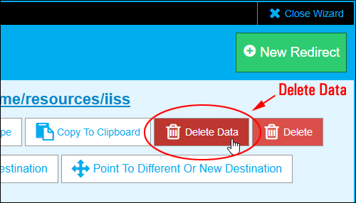 Delete data, not the link