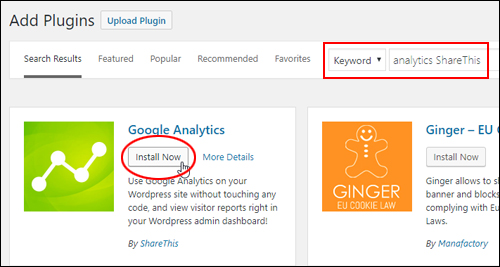 Google Analytics by ShareThis - Install Now