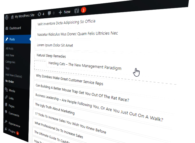 How To Reorder WordPress Posts, Pages, Categories, Tags & Custom Taxonomies.