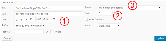 You can reorder pages by changing their publish date & time