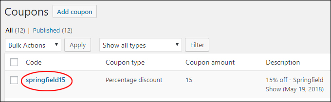 Coupon codes are not case sensitive