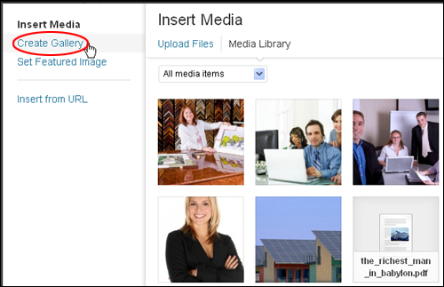 Using The WordPress Image Gallery