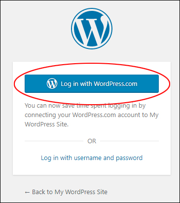 WordPress.com log in