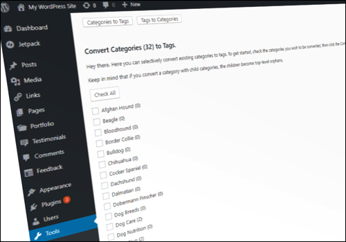 How To Convert WordPress Post Categories Into Tags And Vice Versa