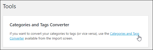 Categories and Tags Converter