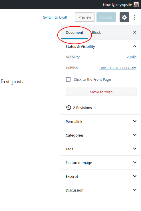 Document Settings