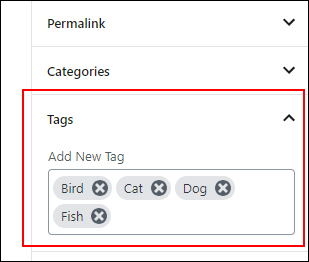 Add New Tags
