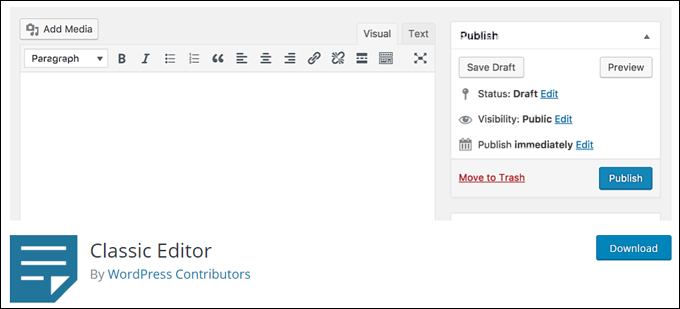 WordPress Classic Editor Plugin