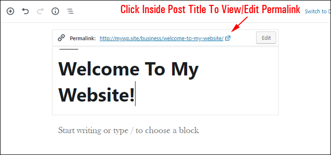 Post/Page Permalink