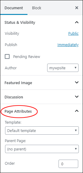 Page Attributes
