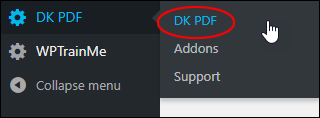 DK PDF menu