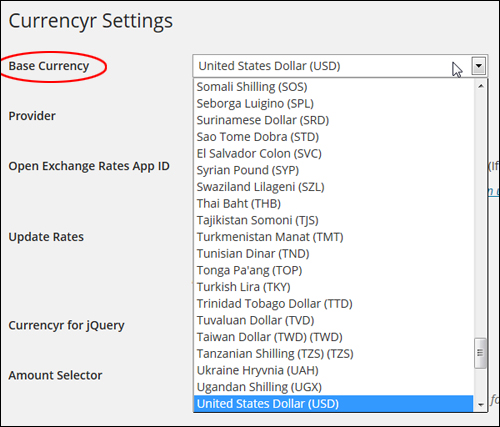 WP Plugin - Currency Converter