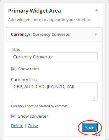 WordPress Plugin - Currency Conversion