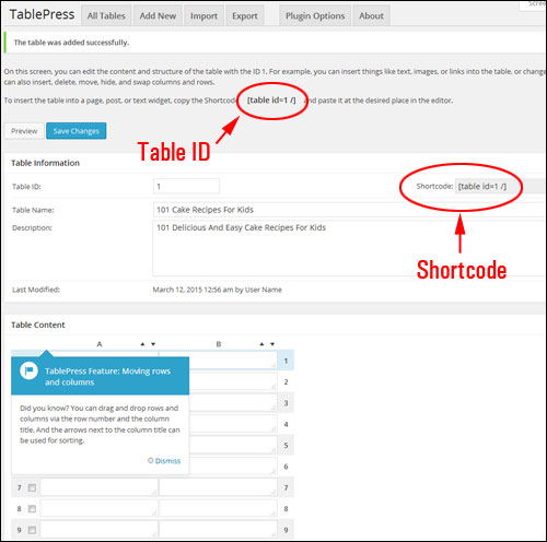 Creating And Adding Tables Into Your Content With WordPress