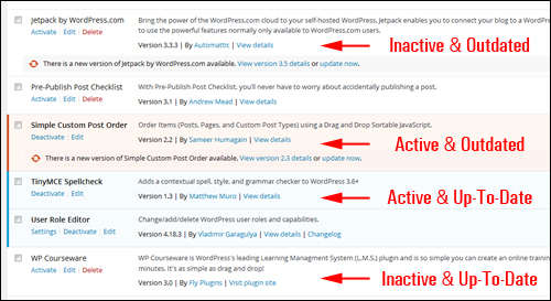 Updating And Deleting WordPress Plugins