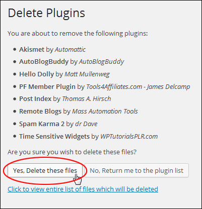 Updating And Deleting Plugins Safely In The Dashboard