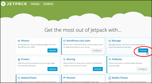 Jetpack Manage - Single WordPress Dashboard Management