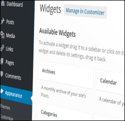 Adding WordPress Widgets To The Blog