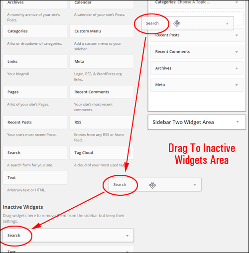 Removing your WP widgets