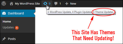 Updating WP Themes In Your Dashboard