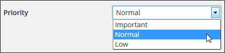 Cleverness - Priority drop-down menu