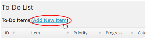 to do list plugin - Add A New Item To Your To Do List