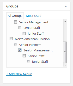 Groups feature