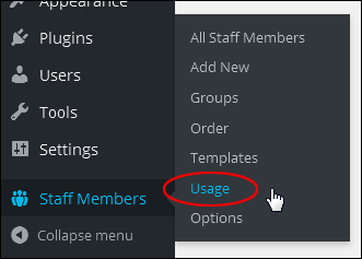 Staff Members - Usage