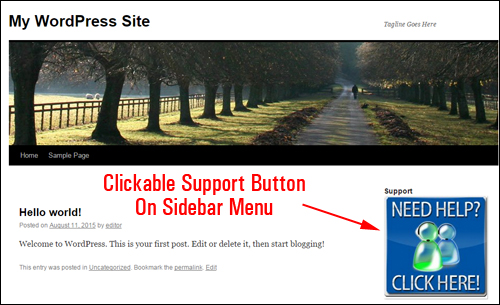 Use A Text Widget To Add A Support Button To Your Sidebar Menu