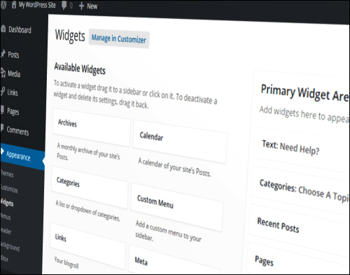 Using WordPress Widgets