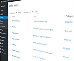 Adding WordPress Sidebar Links