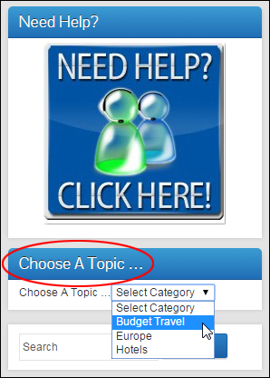 Categories widget added to sidebar