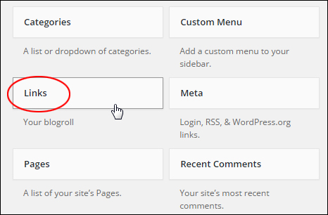WordPress Links Widget