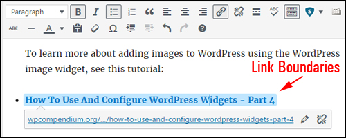 New WordPress Feature - Link Boundaries