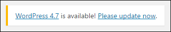 WordPress 4.7 - Update